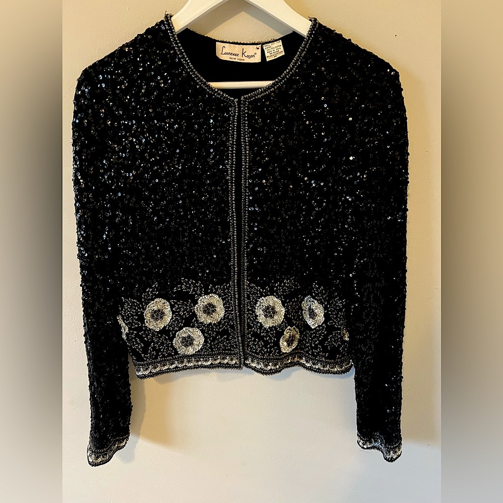 Laurence Kazar silk beaded jacket